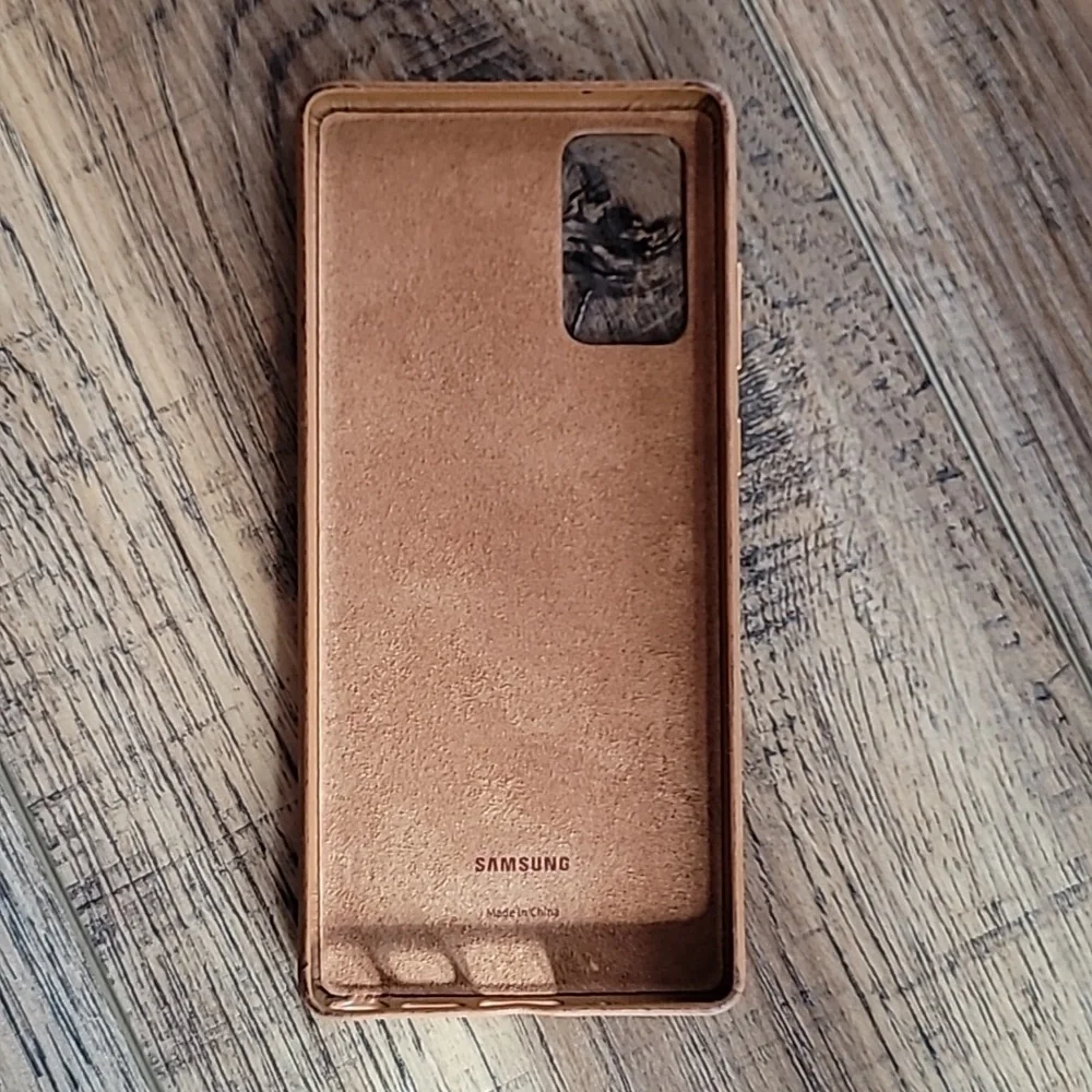 Samsung Galaxy Note20 Case, Tan Leather